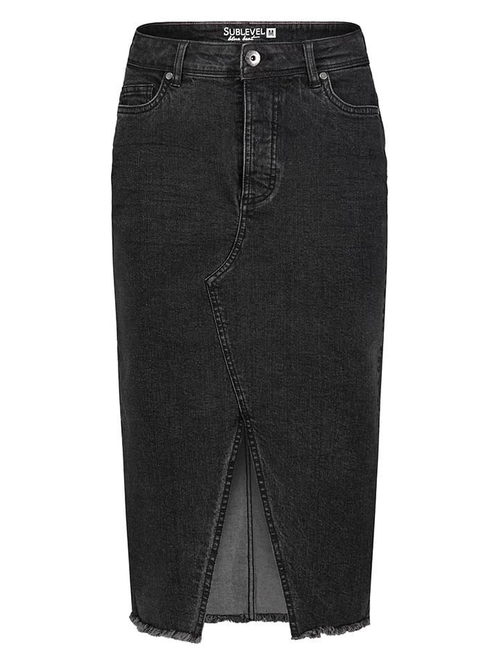Sublevel Jeansrock in Schwarz günstig kaufen