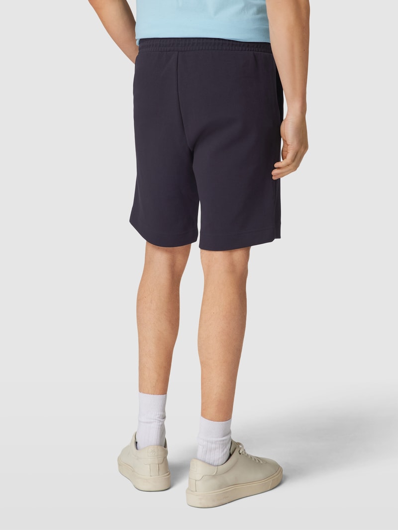 Shorts mit Label-Detail Modell 'Headlo' in marineblau