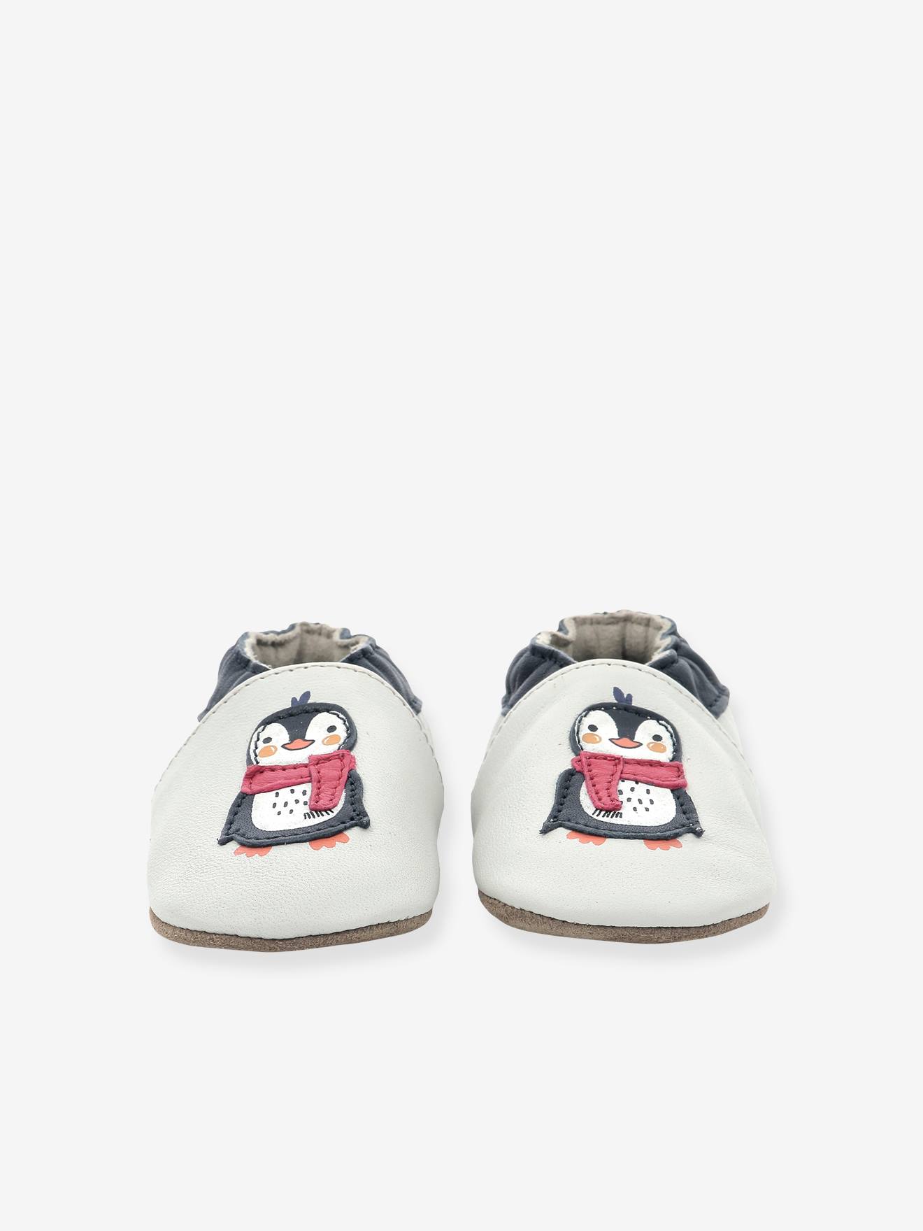 Chaussons cuir souple bébé Cold Friend 946800-10 ROBEEZ© gris