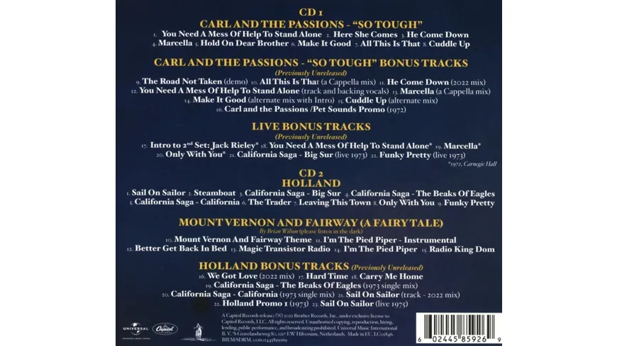 Sail On Sailor 1972 (Deluxe 2CD)