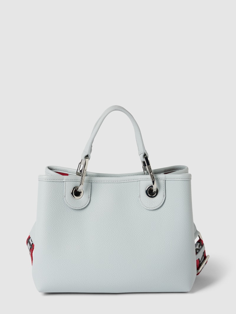 Shopper mit Label-Detail Modell 'ST.CERVO' in hellgrau