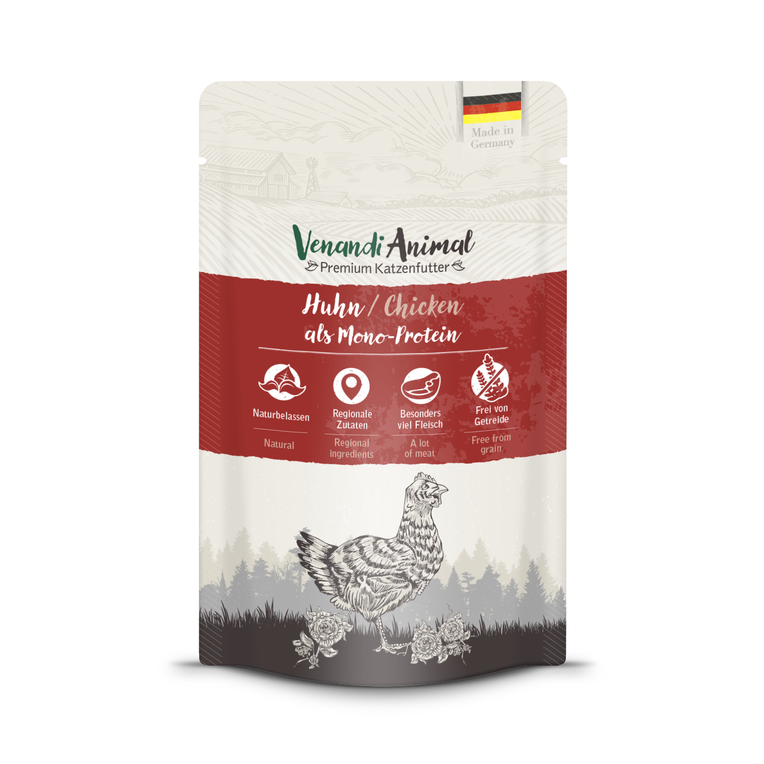 Venandi Nassfutter Venandi Animal Mono-Protein 12x125 g Huhn