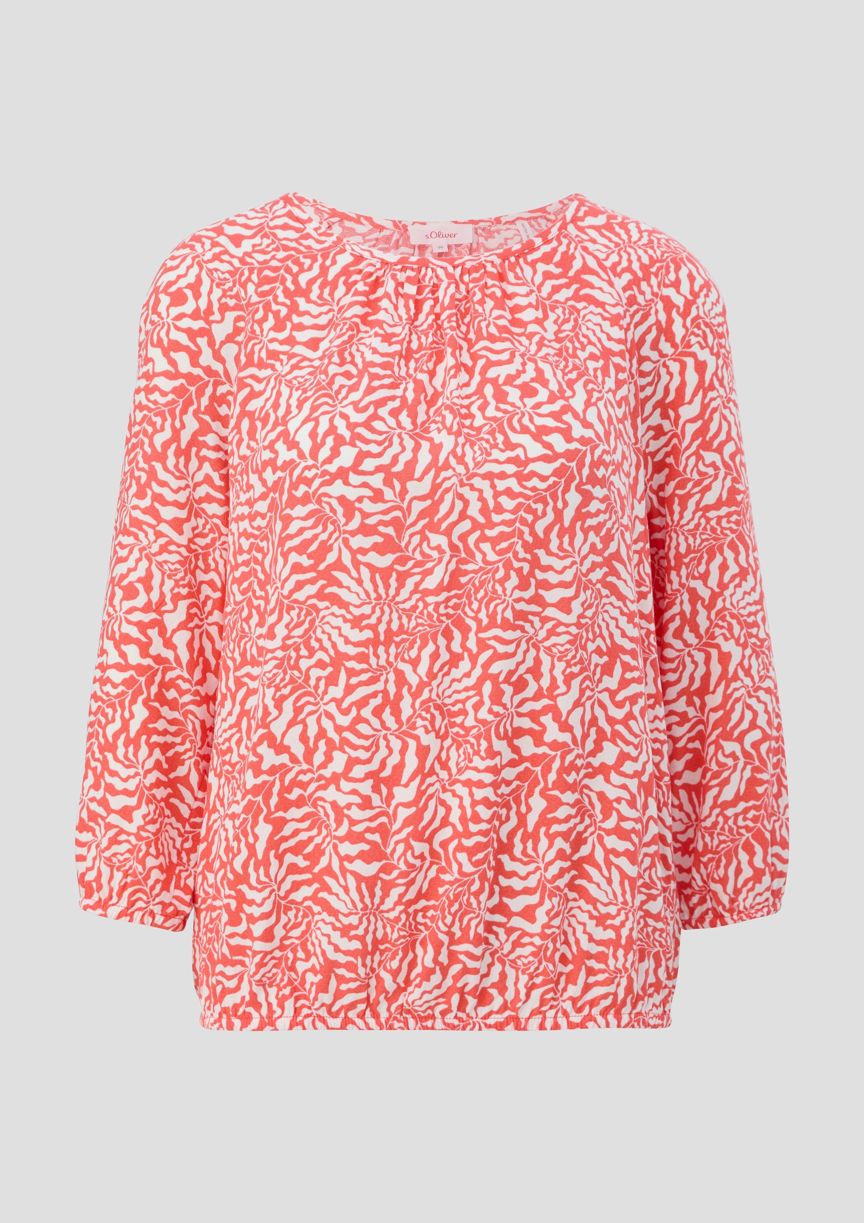 Jacquard-Bluse aus reiner Viskose  2145166-25B1