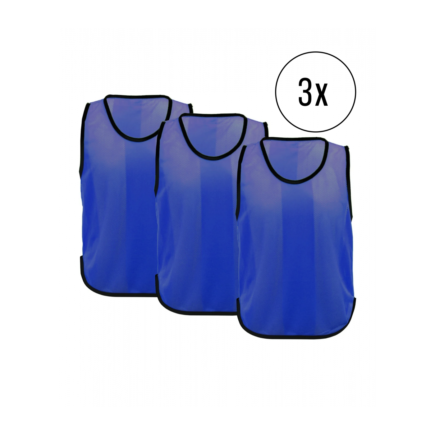 Cawila Trainingsleibchen UNI 3er Set Blau | Kennzeichnungshemden
