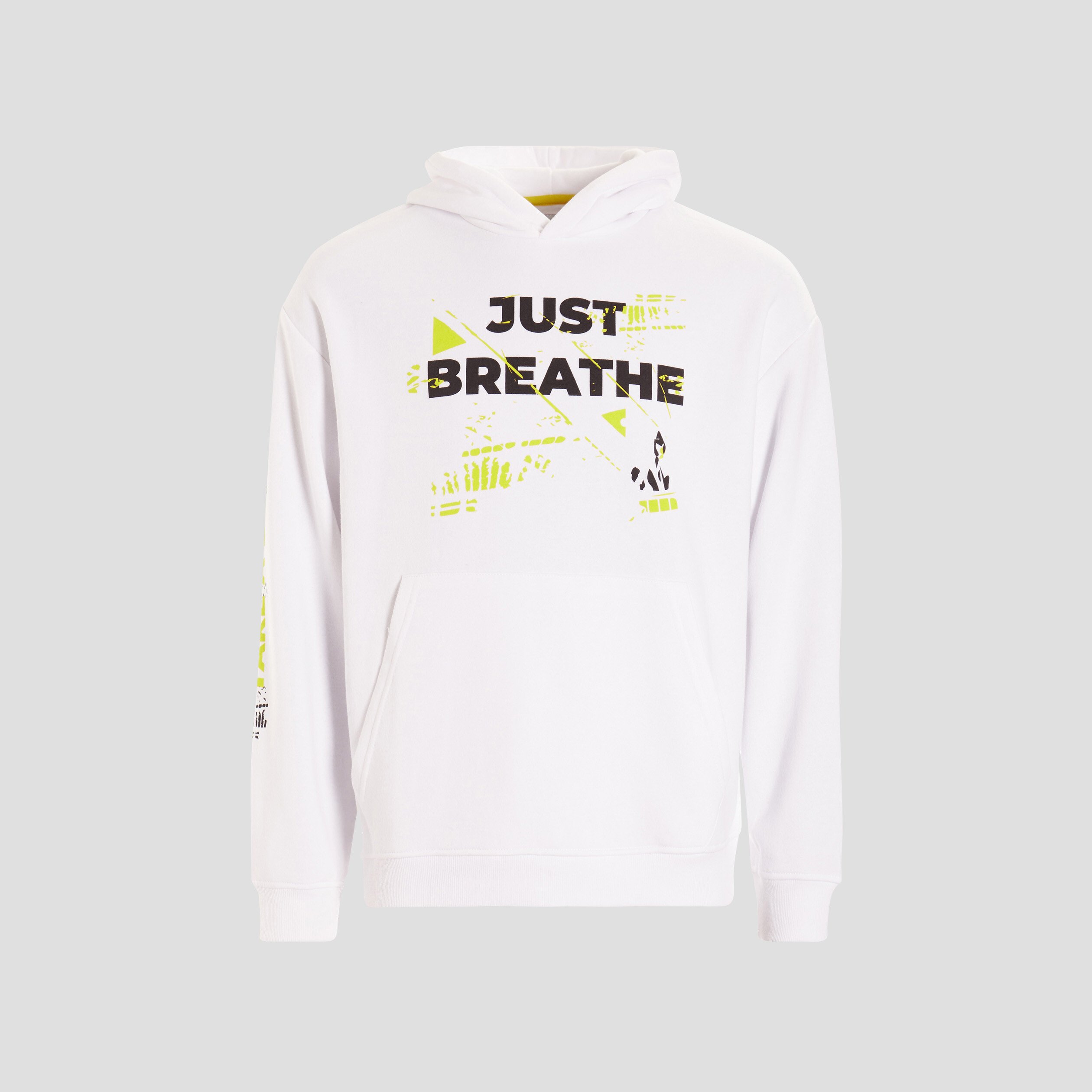 Sweat à capuche hoodie poche ventrale blanc homme | La Halle