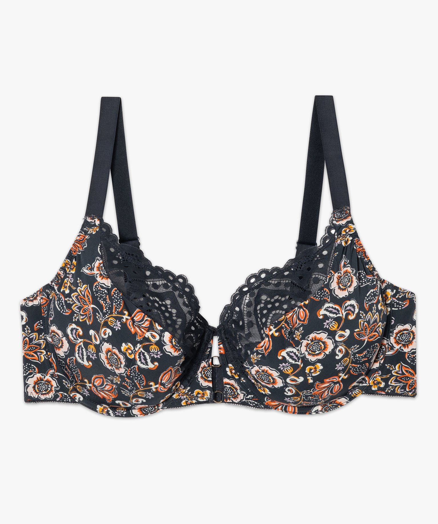 Soutien-gorge femme grande taille à motifs fleuris imprime | GEMO