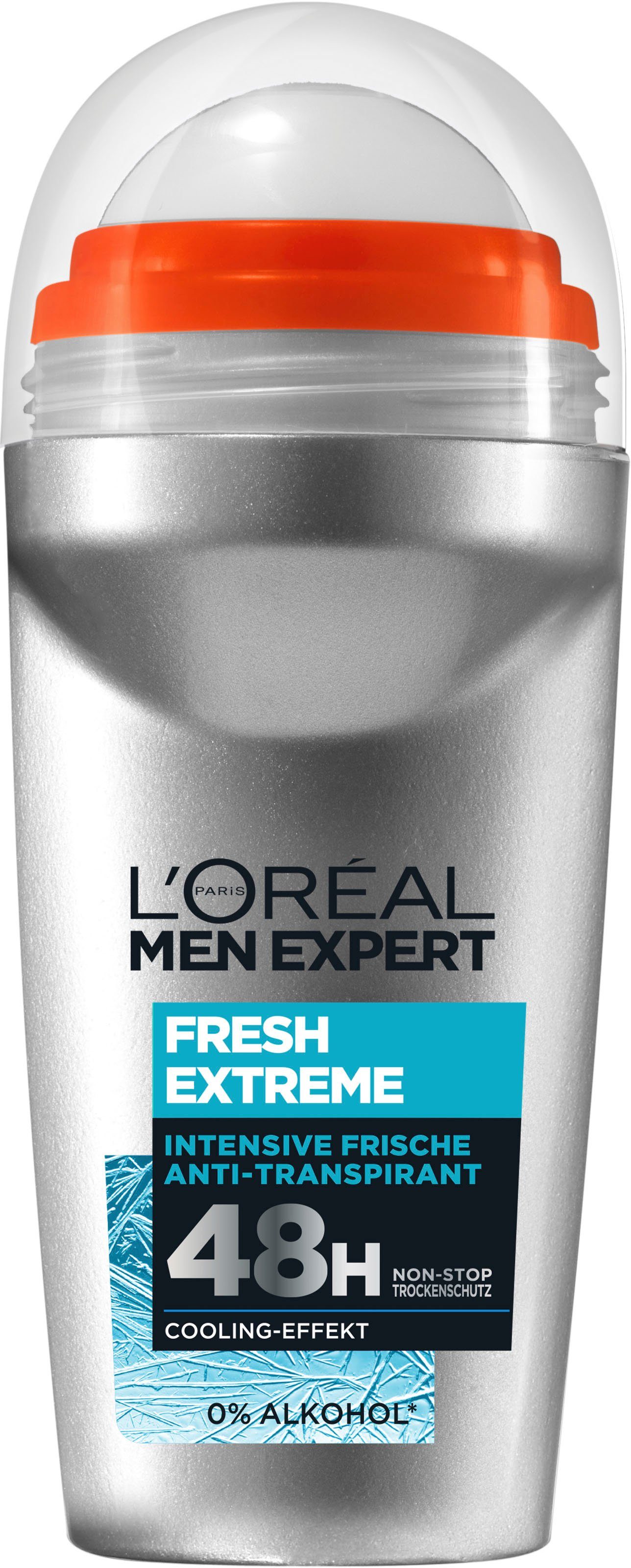 L'ORÉAL PARIS MEN EXPERT Deo-Roller Deo Roll-on Extreme Fresh, Packung, 6-tlg.
