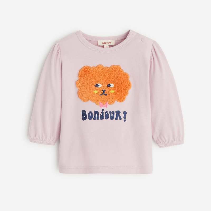 T-shirt bébé fille violine en coton biologique violet Catimini