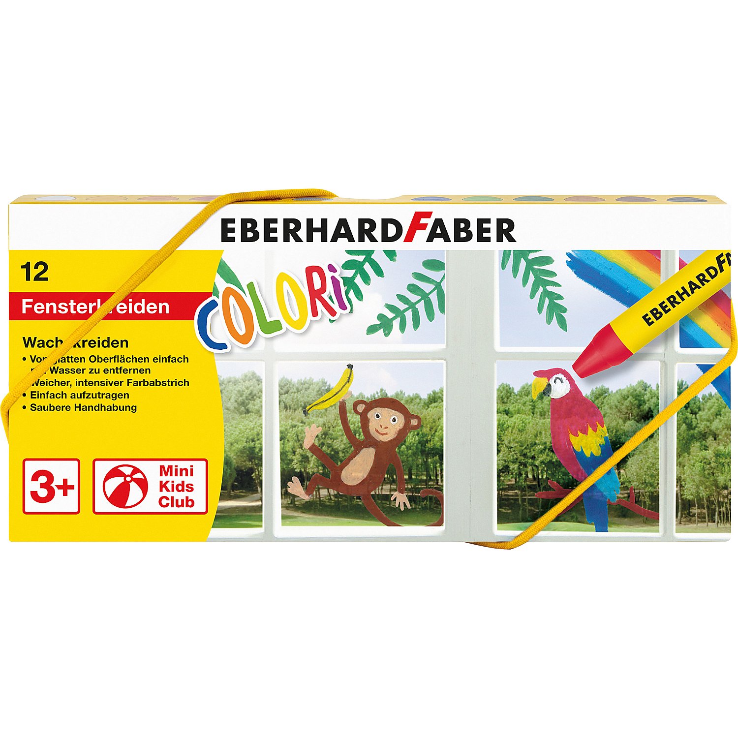 Fenster-Wachskreiden, 12 Stück