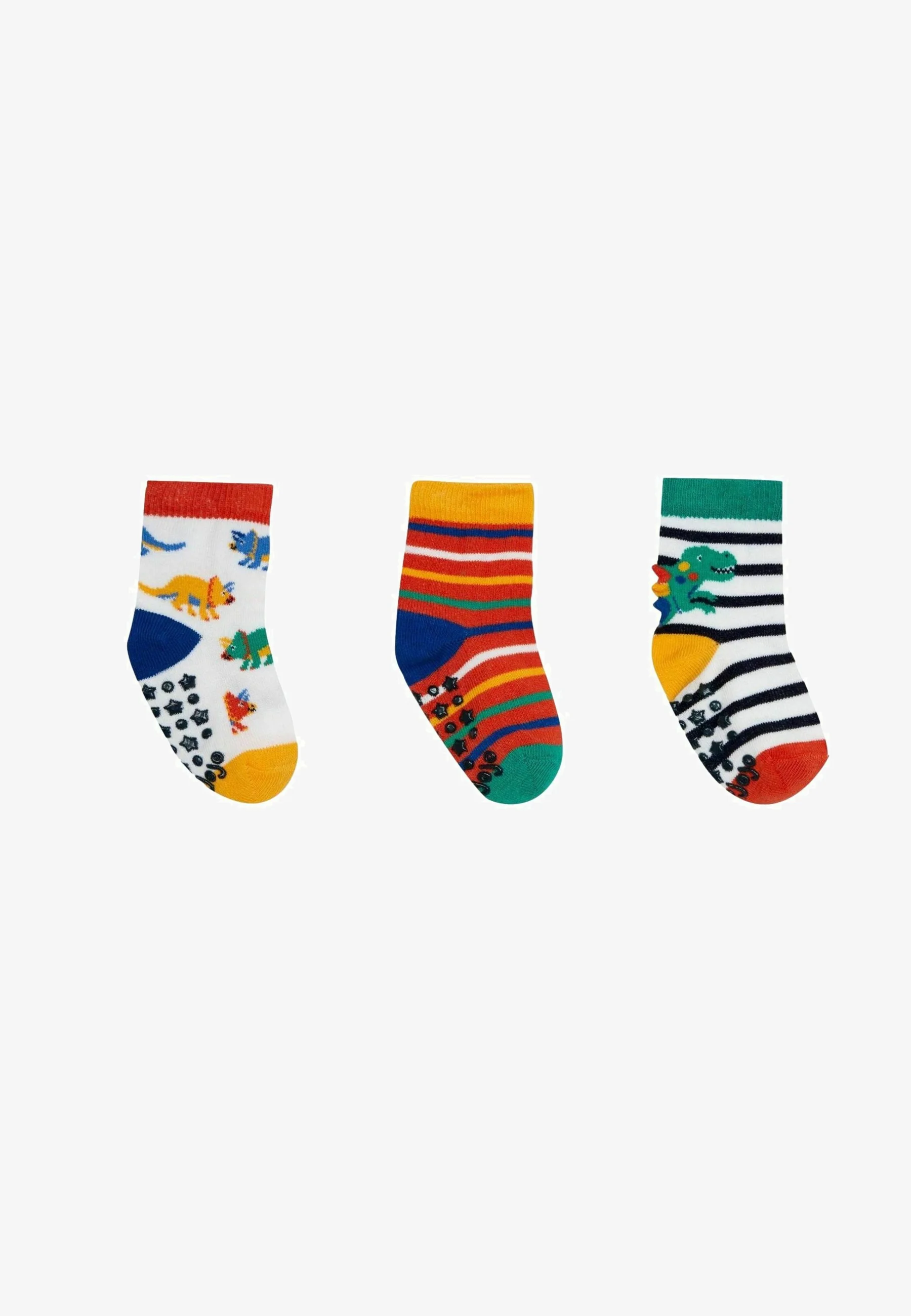 JoJo Maman Bébé 3-PACK DINO - REGULAR FIT - Calcetines