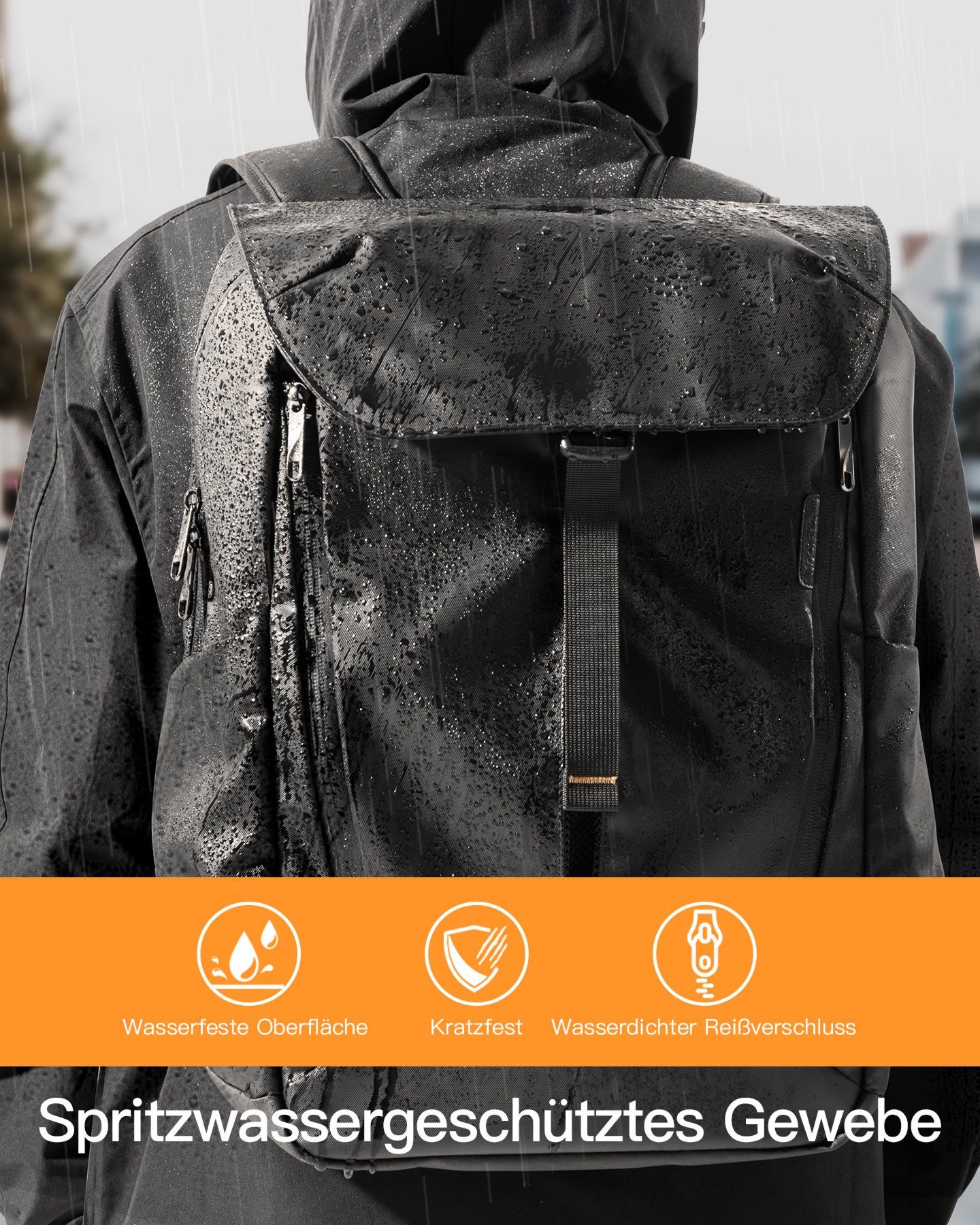 Inateck Laptoprucksack 22,8 L Rucksack Herren Damen Tagesrucksack Reiserucksack Daypack