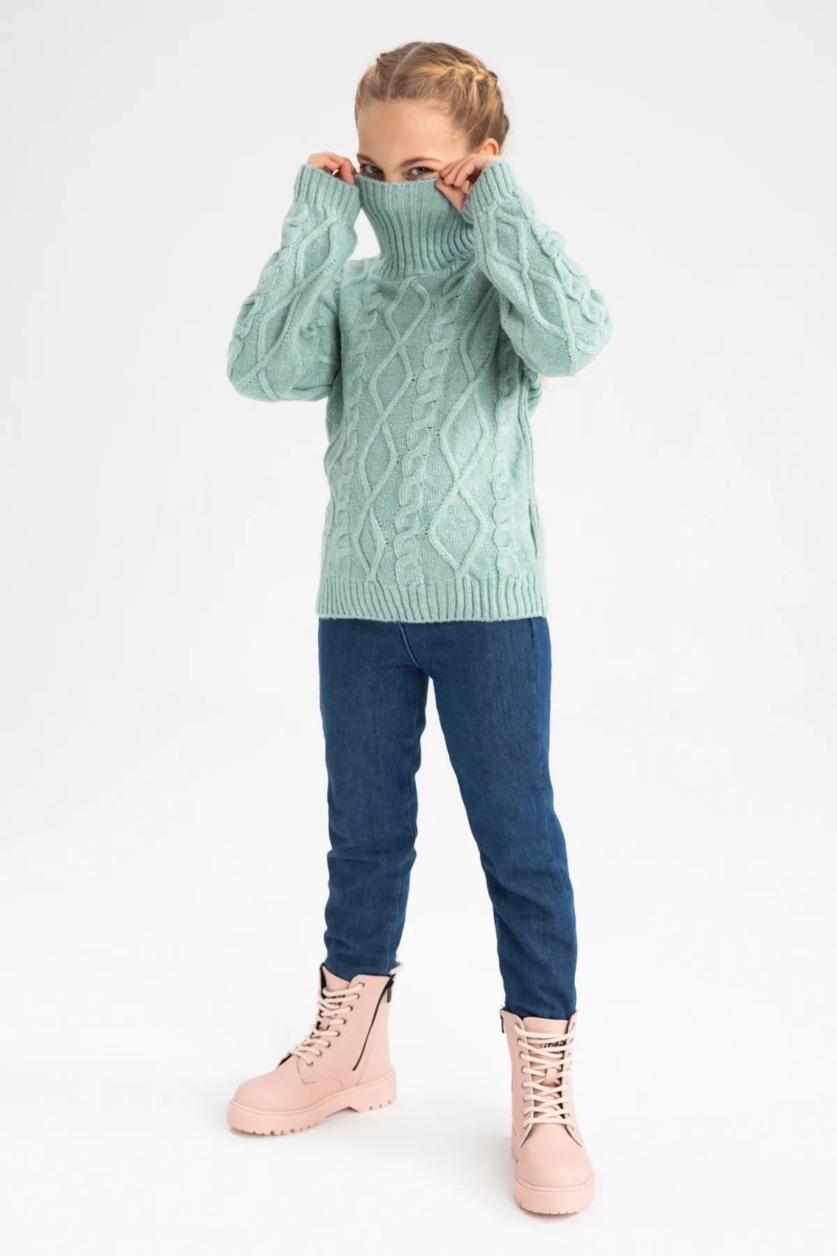 DeFacto  Rollkragenpullover mit normaler Passform für Mädchen R1986a622wn