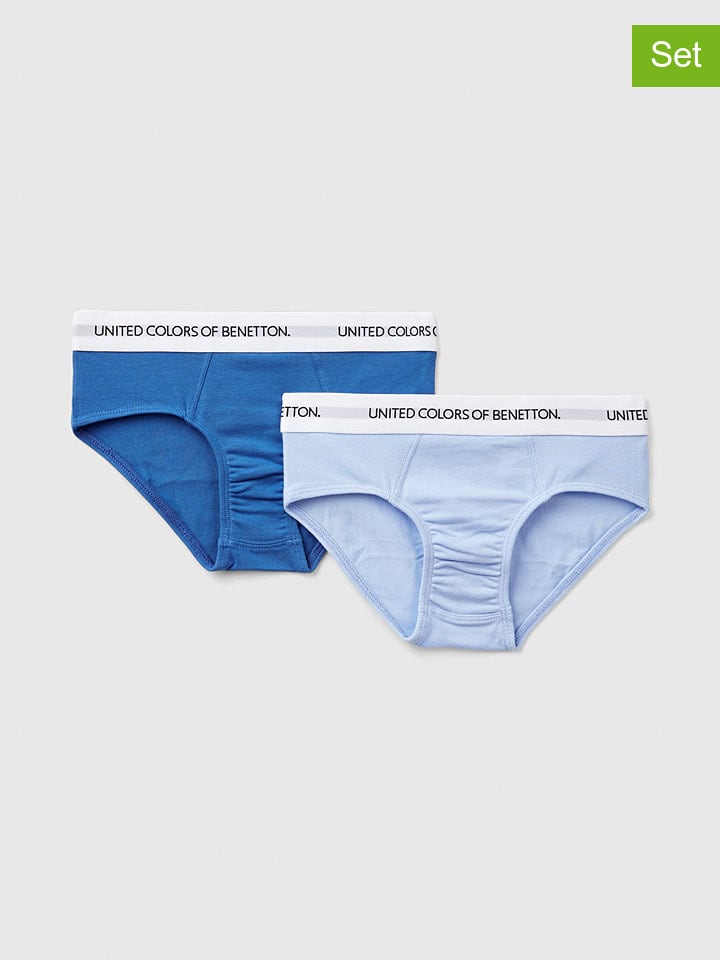 Benetton 2er-Set: Slips in Blau günstig kaufen