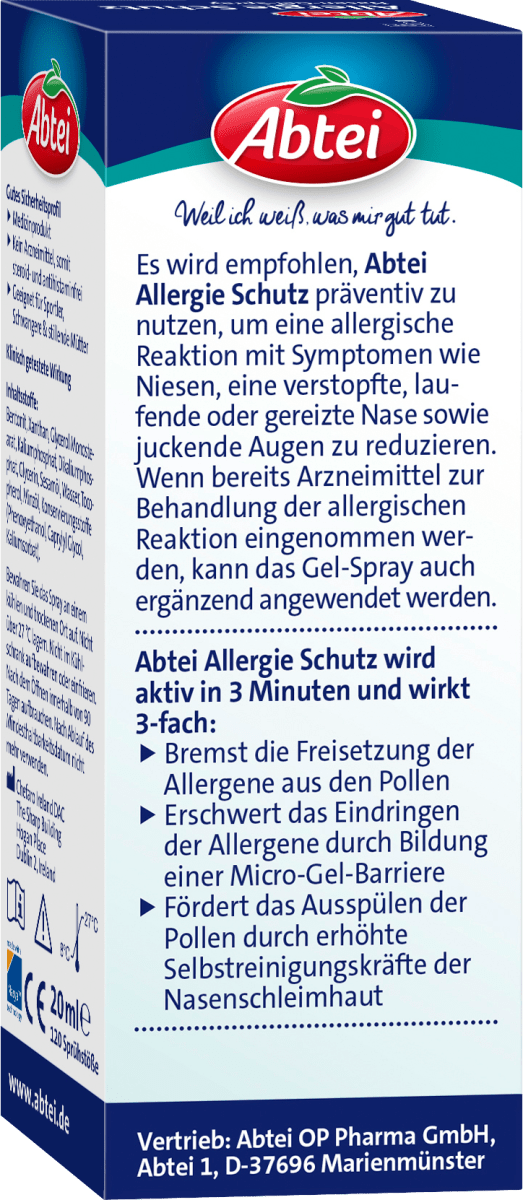 Nasenspray Allergie Schutz Nasen-Gel-Spray, 20 ml