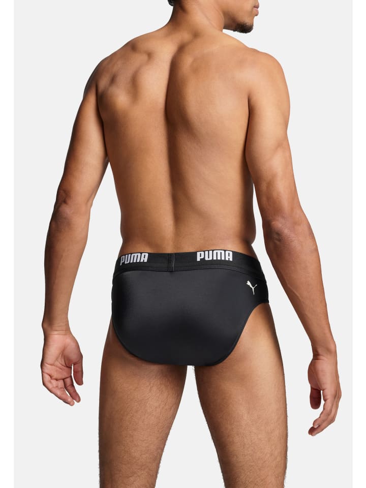 Puma Badehose PUMA SWIM MEN LOGO SWIM BRIEF  in Black günstig kaufen
