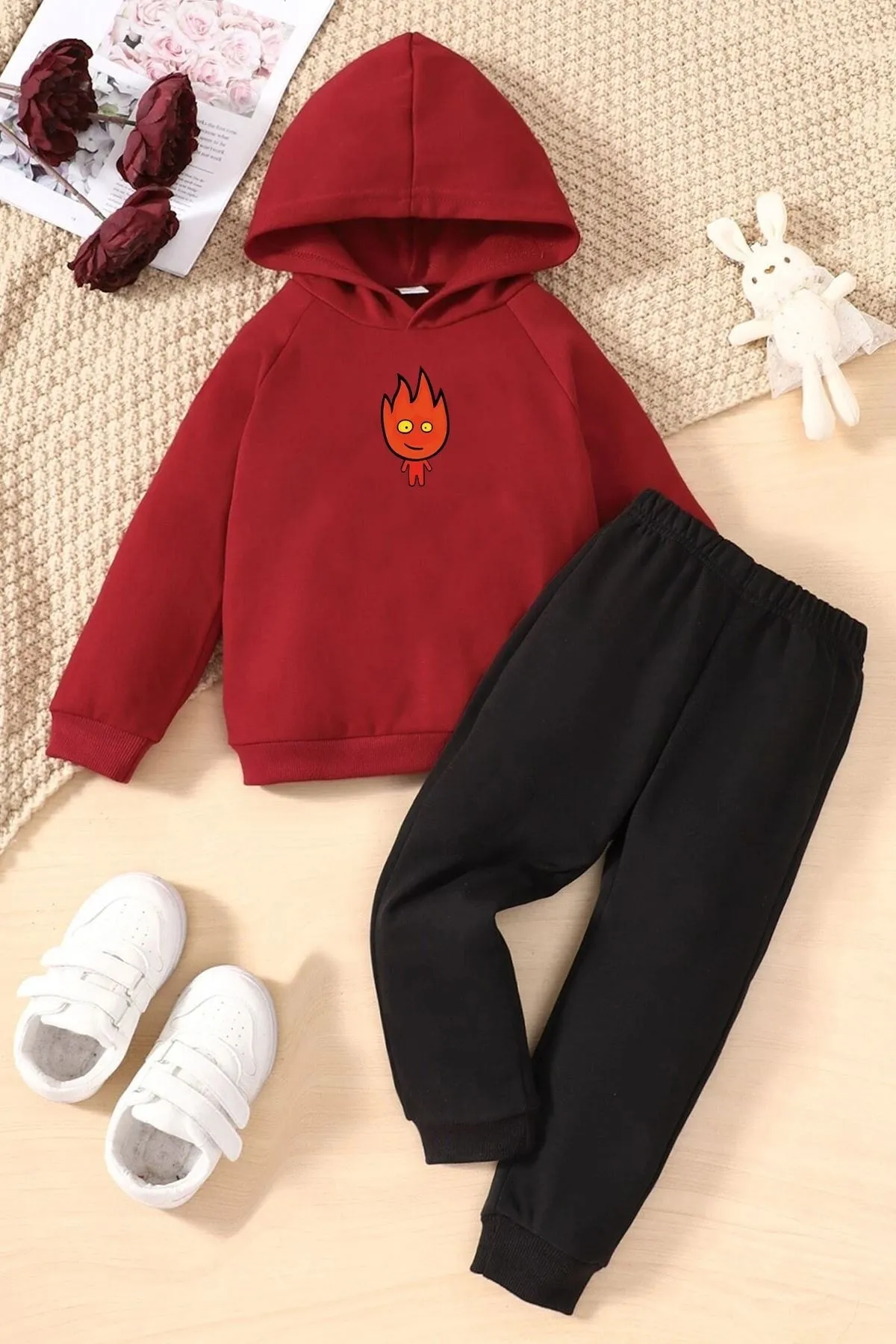 uyguntarz  Feuer-Avatar-Trainingsanzug-Set für Kinder