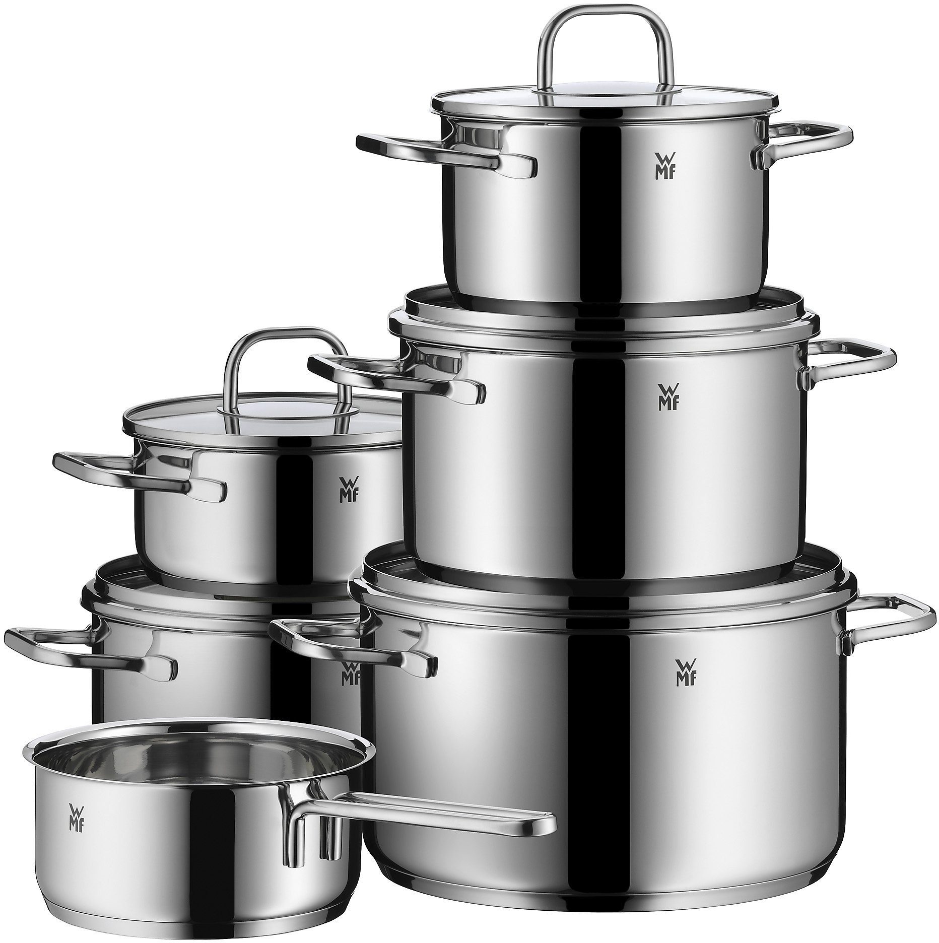 WMF Topf-Set Inspiration, Cromargan® Edelstahl Rostfrei 18/10 (Set, 11-tlg), Induktion