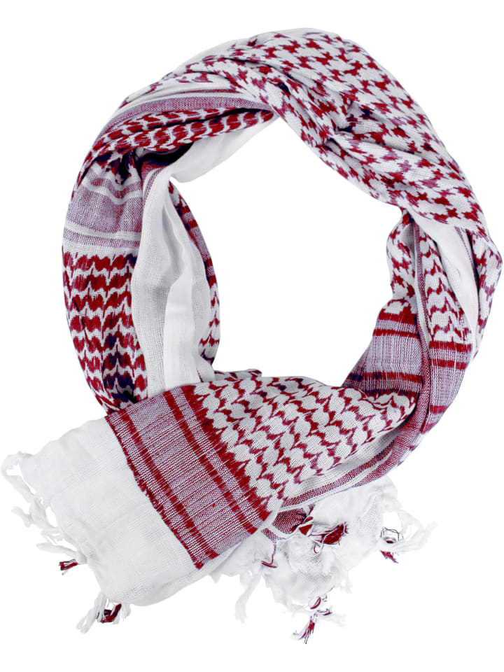 Normani Outdoor Sports Shemagh Halstuch in Rot/Weiß günstig kaufen onesize
