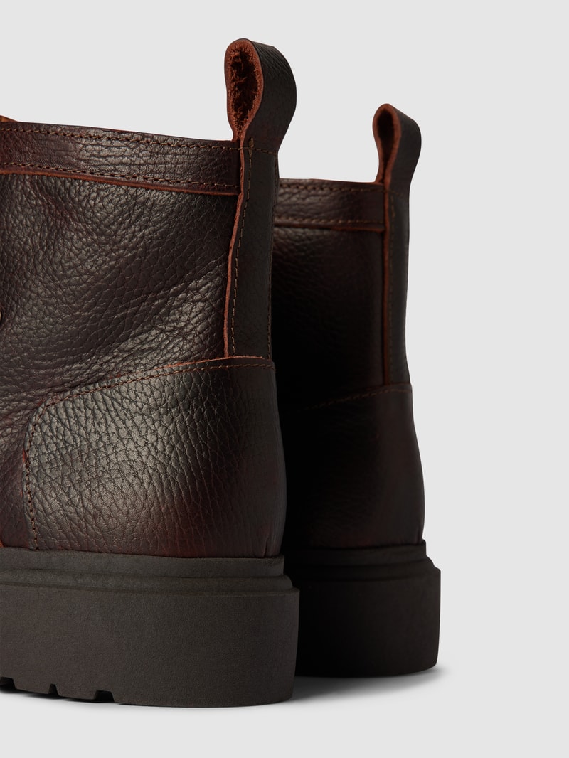 Boots aus Leder Modell 'SLHANDY LEATHER HIKING' in mittelbraun