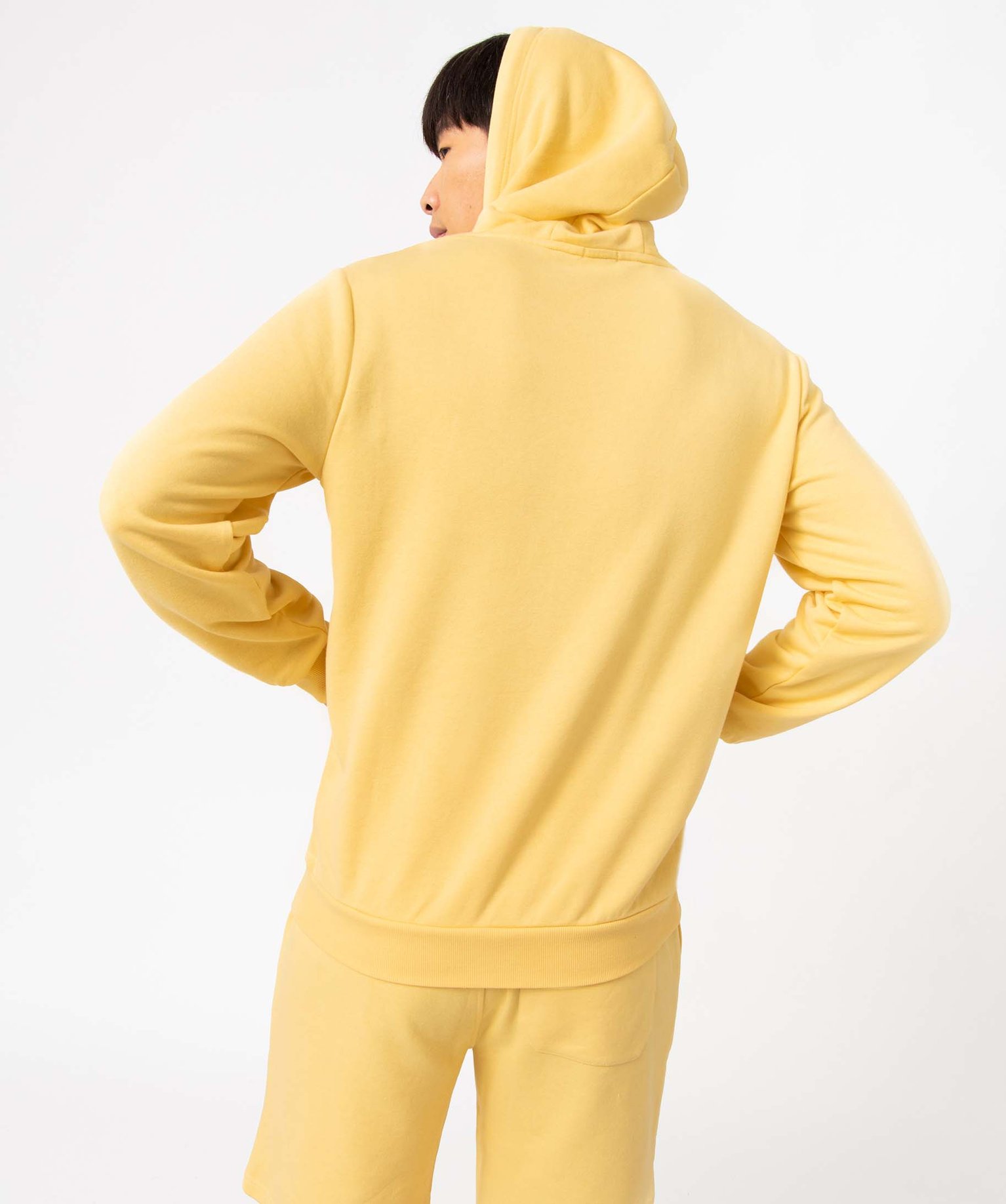 Sweat homme à capuche non molletonné jaune | GEMO
