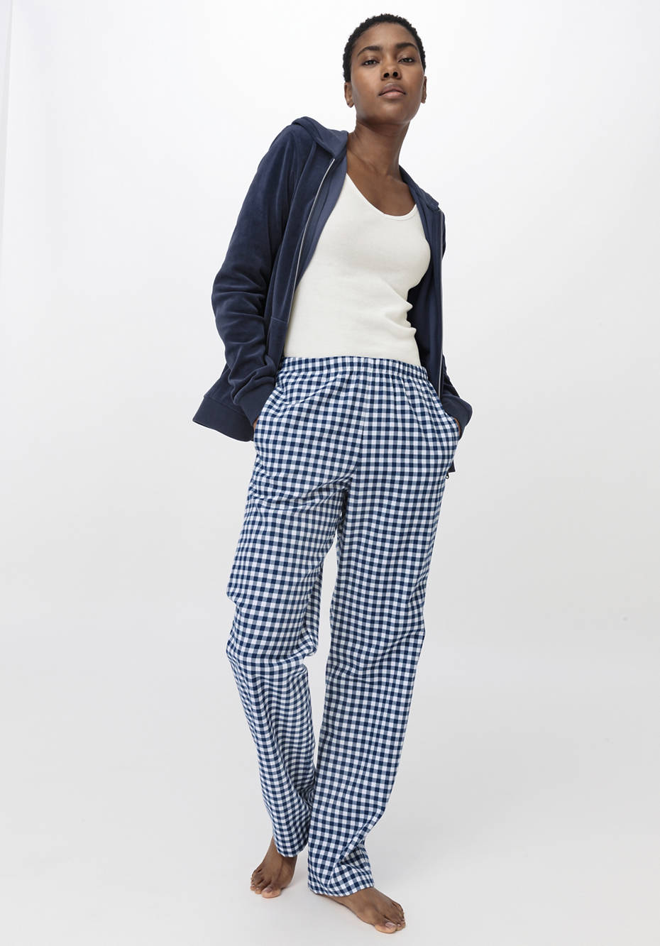 Flanell-Pyjamahose aus reiner Bio-Baumwolle
