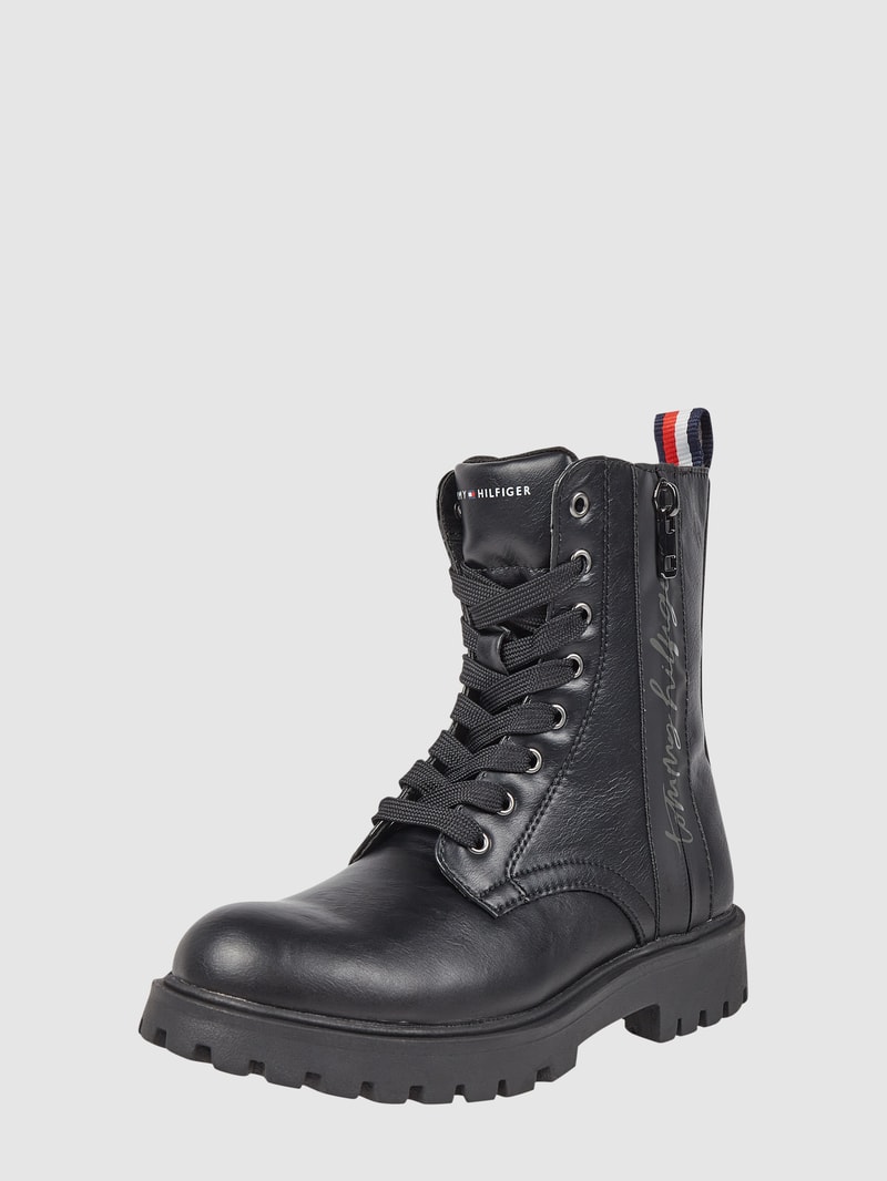 Boots mit Reißverschluss in schwarz