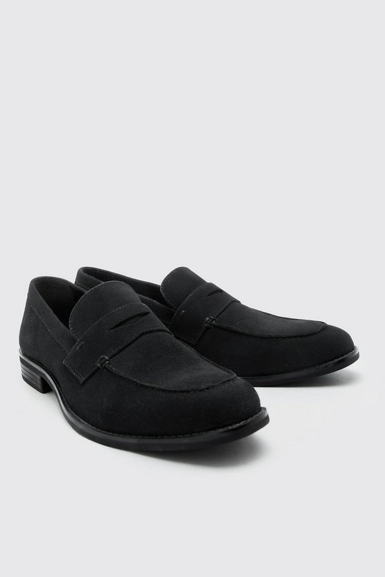 Loafer aus Wildlederimitat