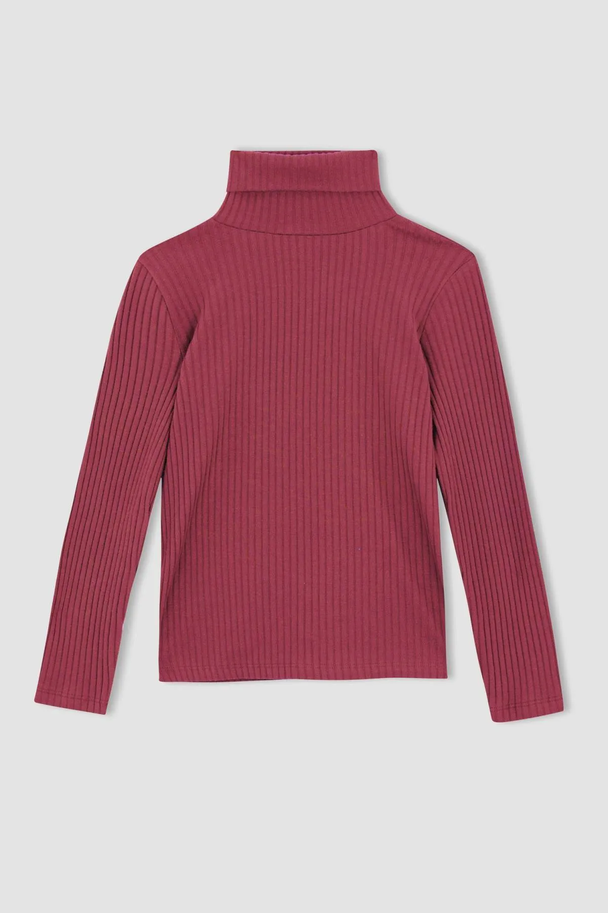 DeFacto  Geripptes Camisole-Langarm-T-Shirt mit Rollkragen für Mädchen
