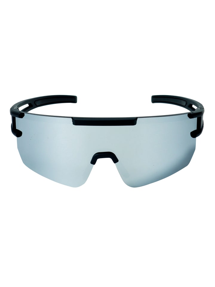 YEAZ SUNSPARK Sport-Sonnenbrille Black/Silver Mirror in silber günstig kaufen onesize