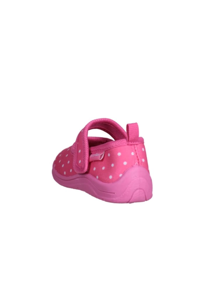 Playshoes Hausschuh Punkte in Pink günstig kaufen
