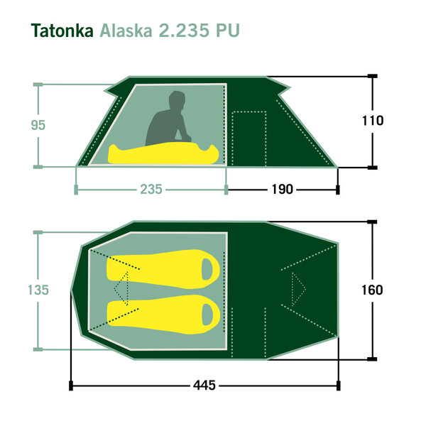 ALASKA 2.235 PU - Tunnelzelt