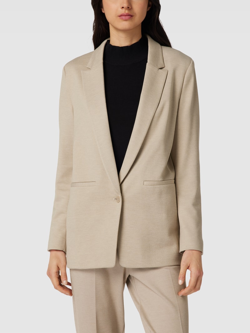 Blazer mit Leistentaschen in beige
