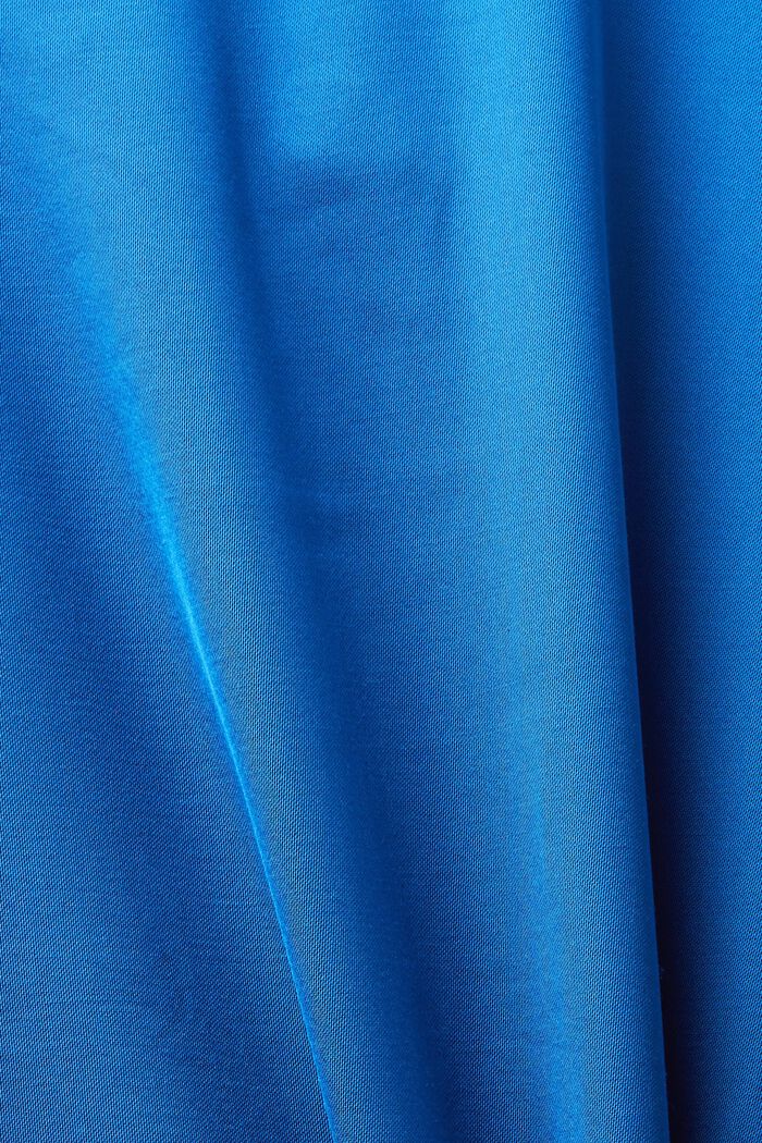 Satinbluse mit Schößchen und Drapierung