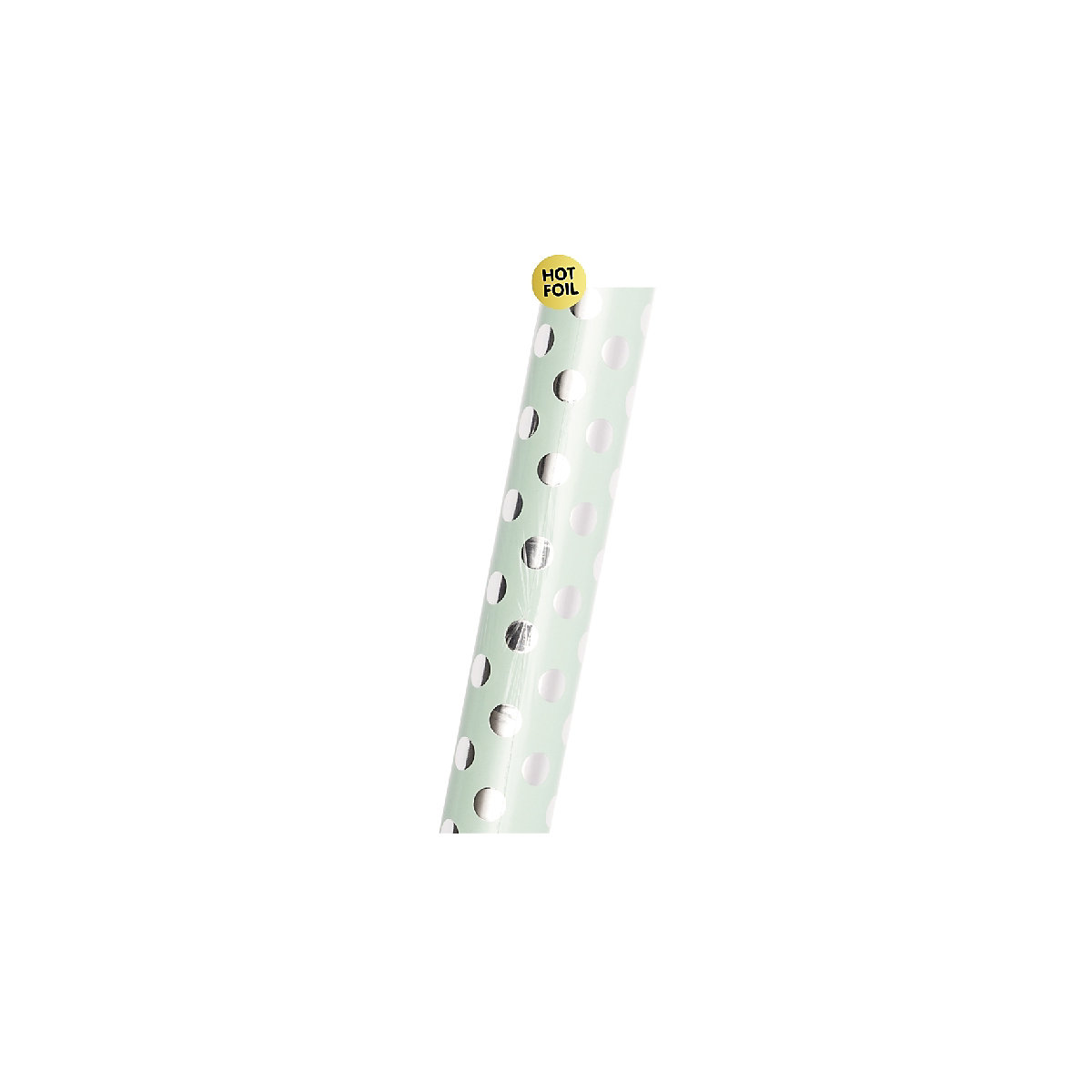 Geschenkpapier Mint Punkte Silber