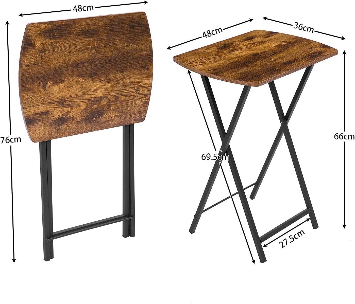 Hoobro Klapptisch Beistelltisch Klappbar, Kleiner Sofatisch, Tablett Tisch