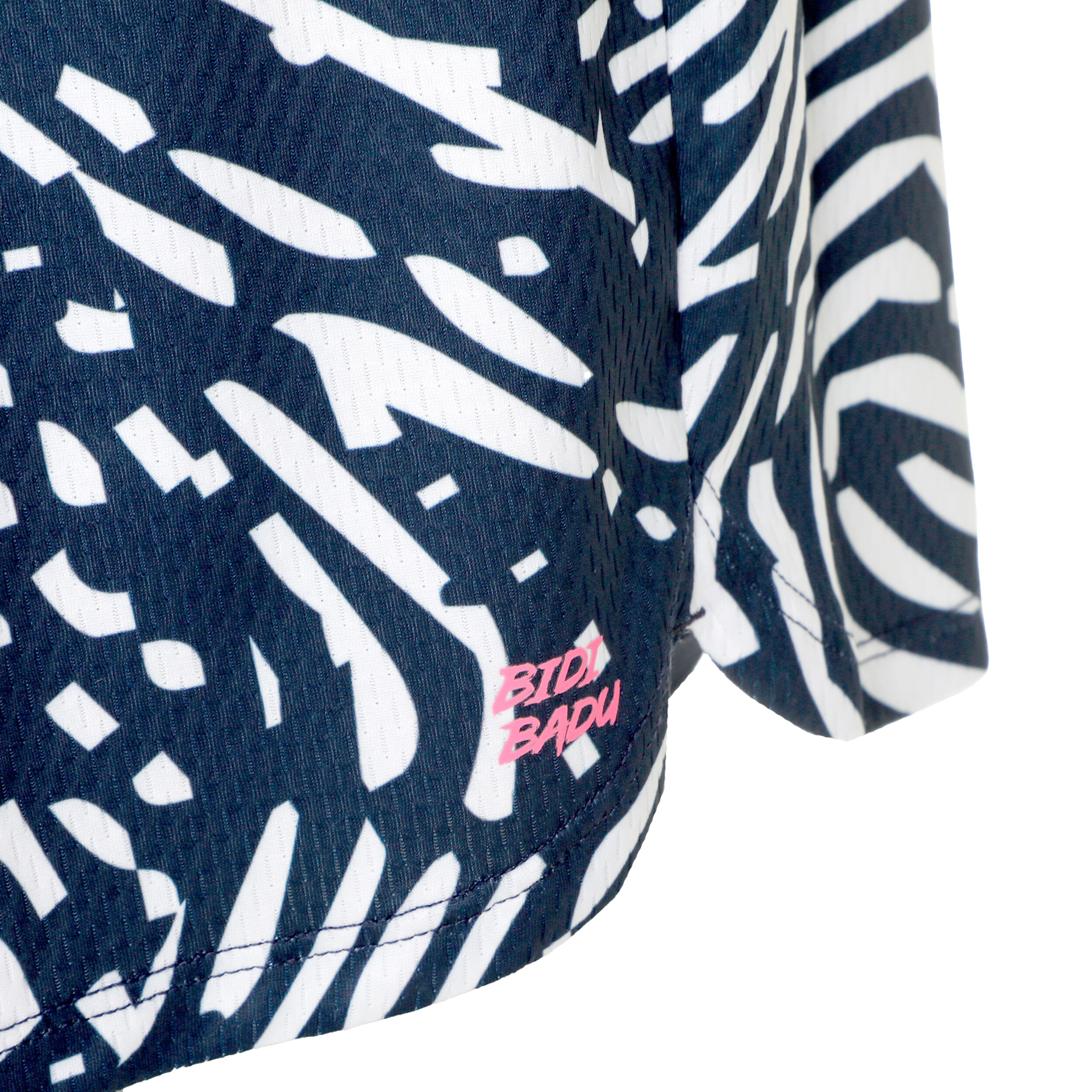 Fingerprint Printed 2in1 Shorts Damen - Dunkelblau, Weiß