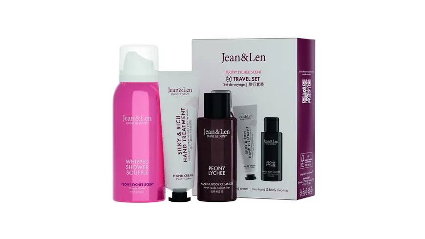 Jean&Len Travel Set Peony/Lychee Geschenkpackung