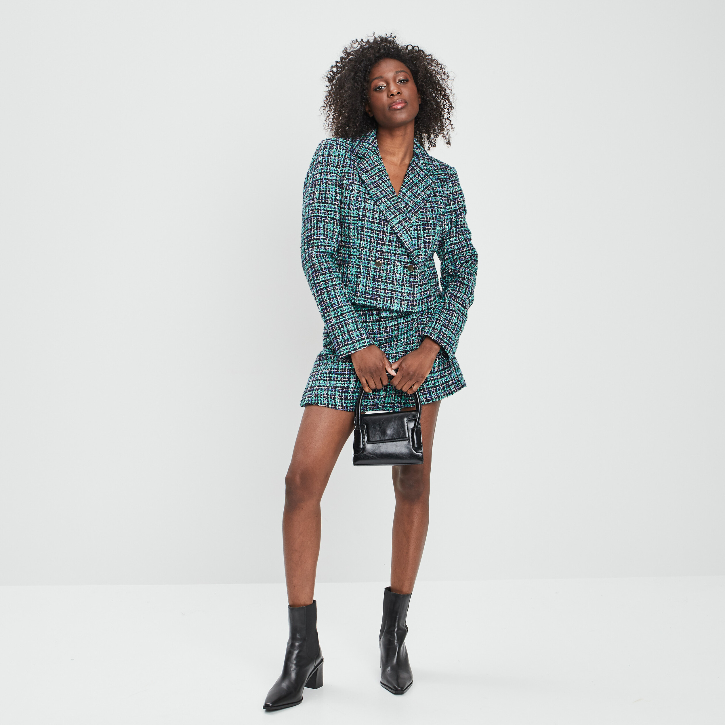 Jupe-short droite bleu femme | La Halle