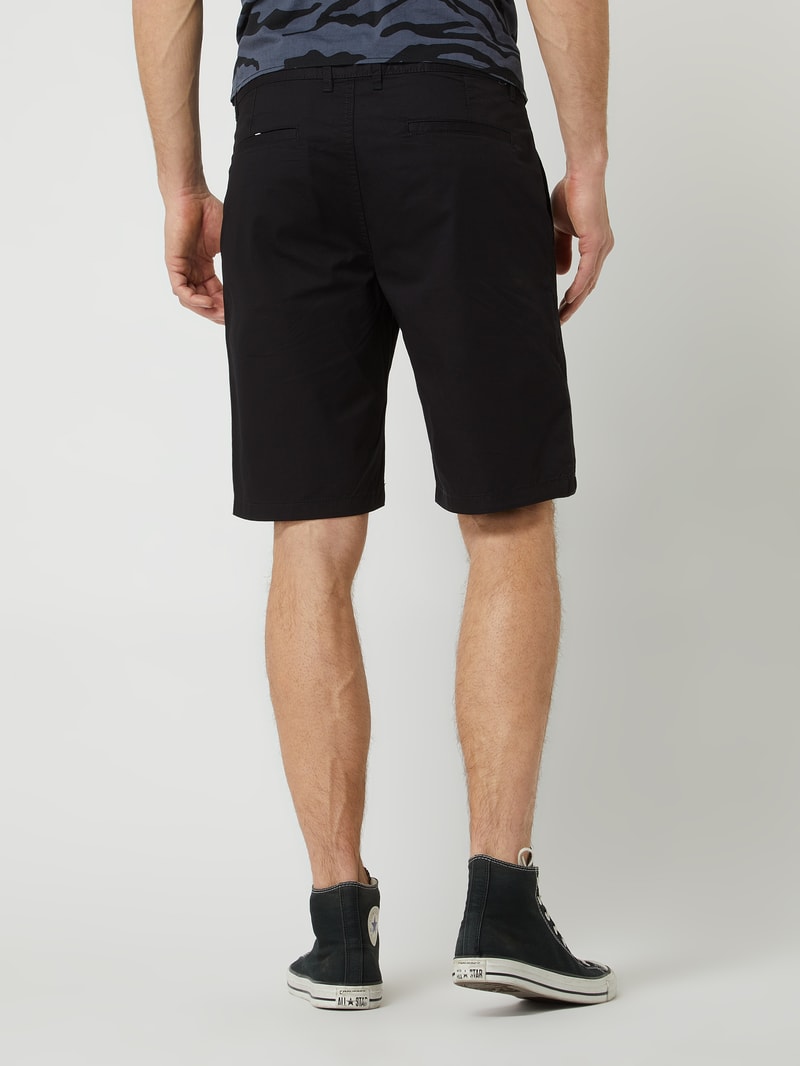 Chino-Shorts aus Baumwolle in schwarz