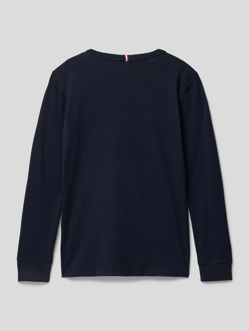 Longsleeve mit Label-Detail in marineblau