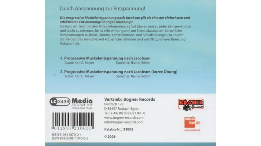Entspannungstraining nach Jacobson Progressive Muskelentspannung