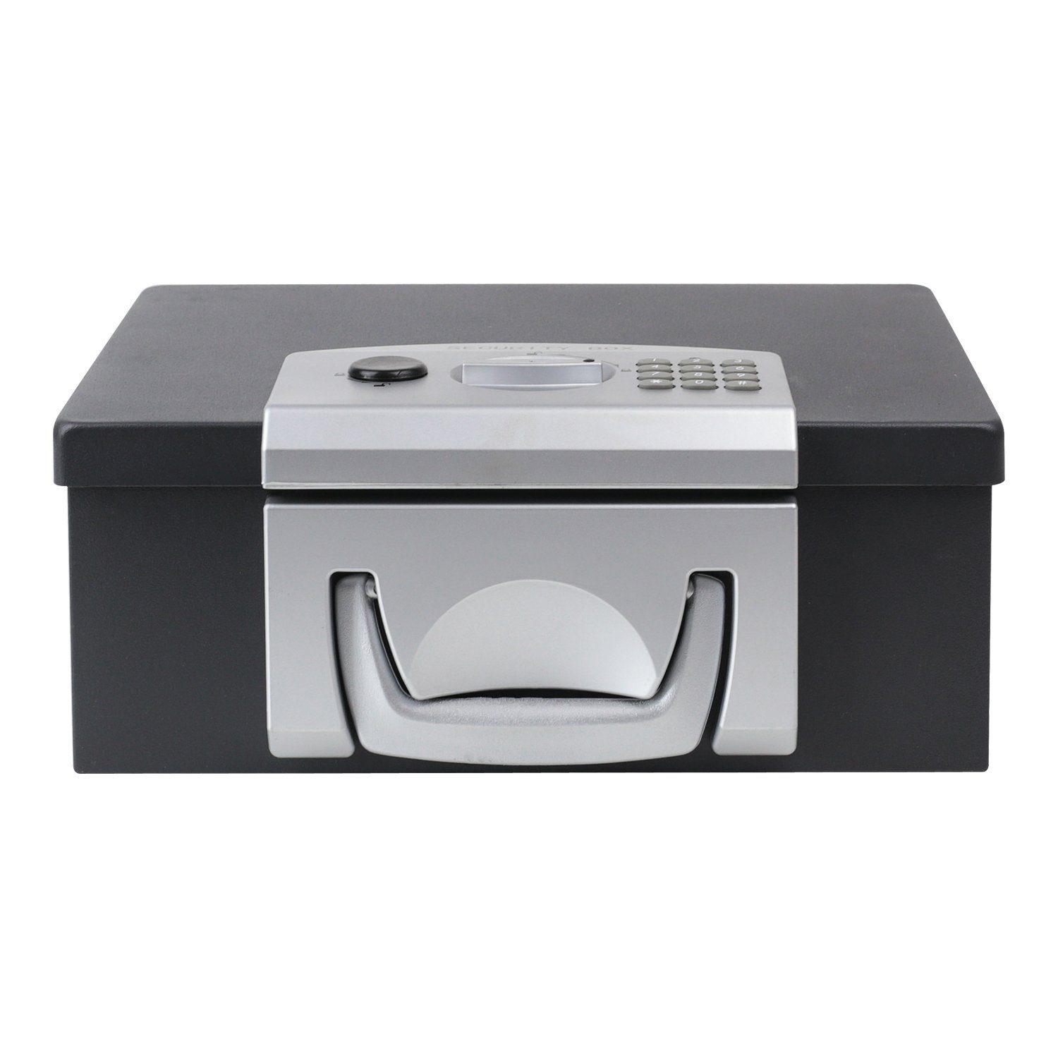 HMF Geldkassette 1006-02, Dokumentenbox mit Elektronikschloss, DIN A4, 32,5 x 25,5 x 12,5 cm