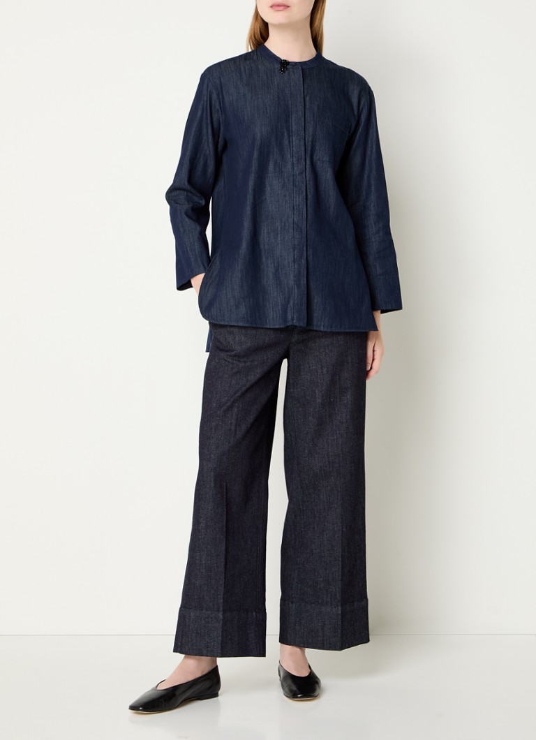 Camicia in chambray MaxMara Ricamo con taschino sul petto
