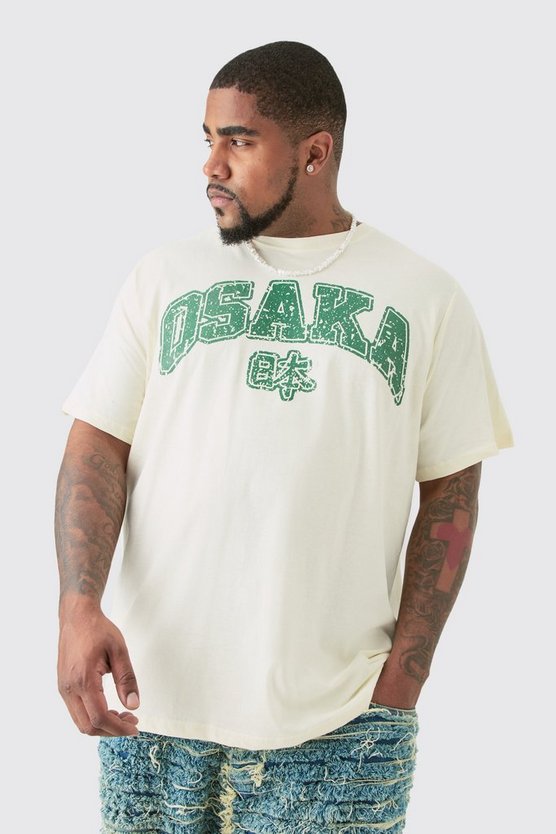 Plus T-Shirt mit Osaka-Print