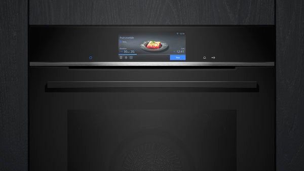 SIEMENS Einbaubackofen iQ700 HB778G3B1, mit Teleskopauszug nachrüstbar
