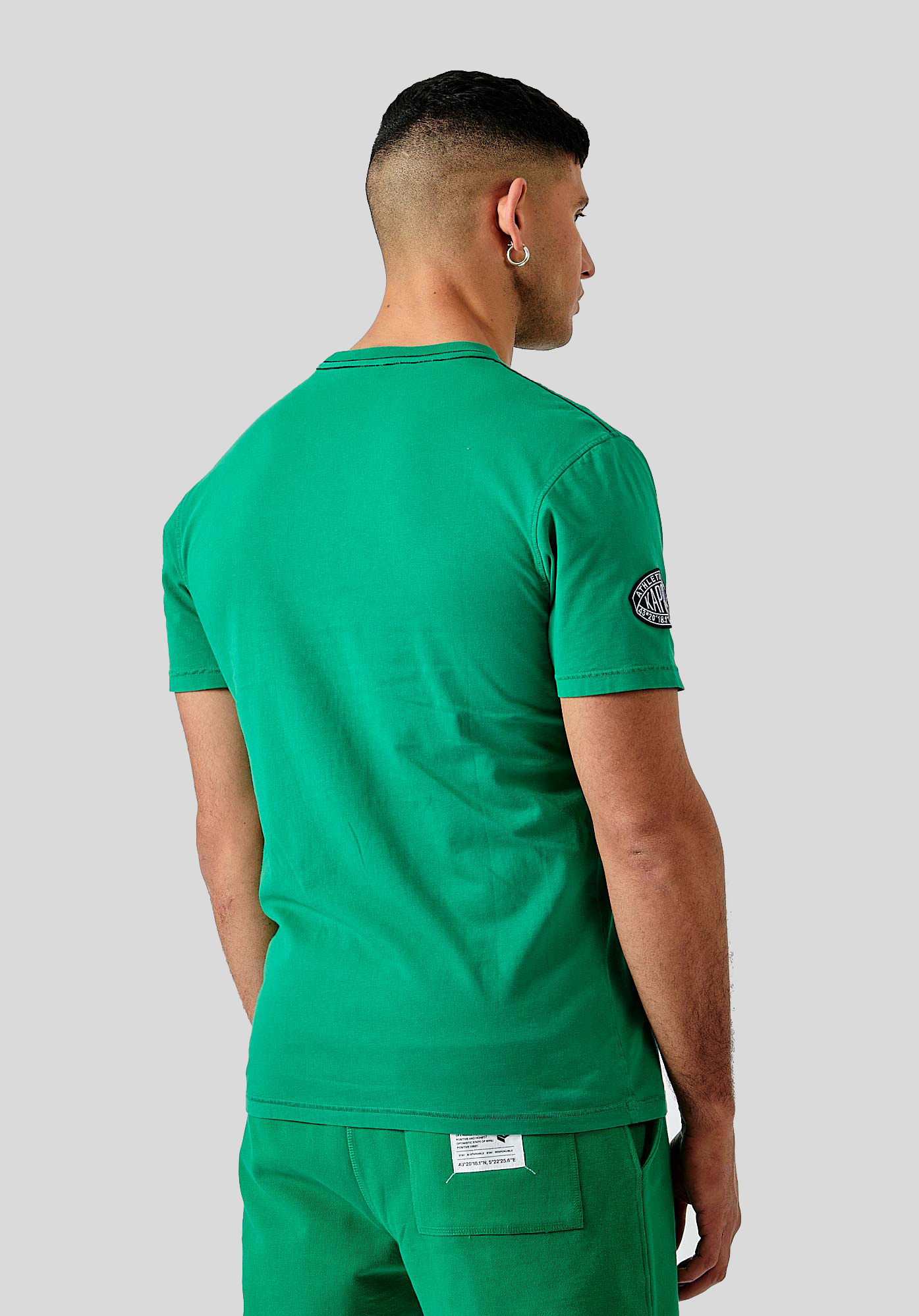 BAREL  T-shirt vert homme 100% coton
