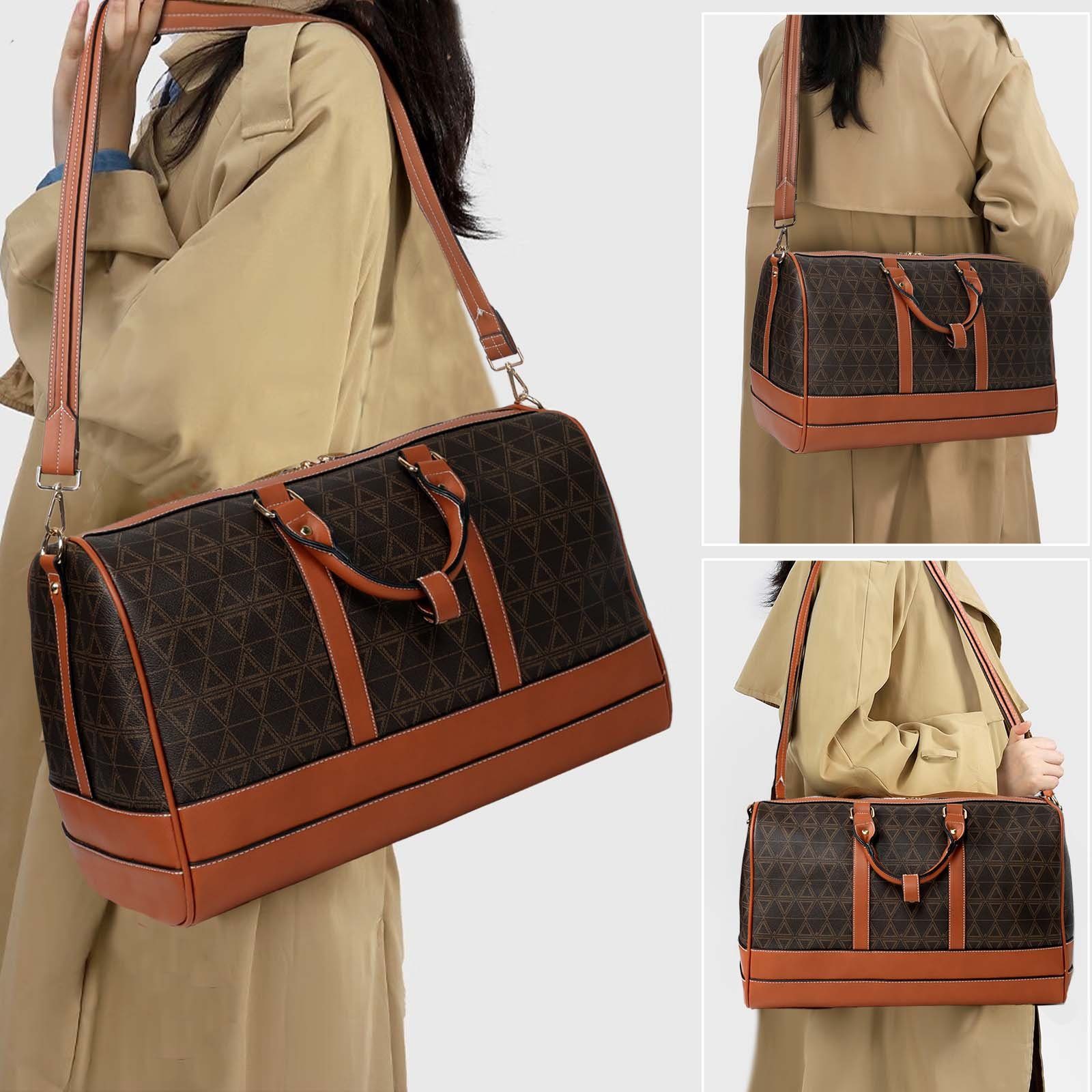 TAN.TOMI Reisetasche Reisetasche Weekender Tasche Damen PU Große Reisetaschen für Damen, Perfekt für Damen Reise Urlaub Wochenende Gym