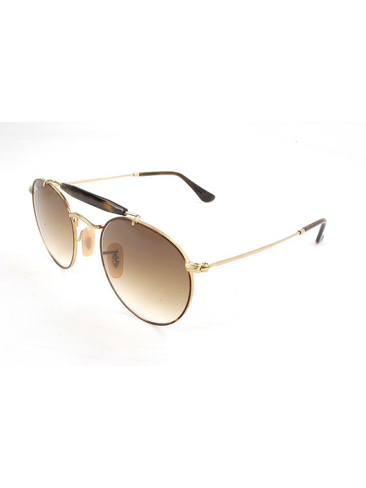 Ray Ban Unisex-Sonnenbrille in Hellbraun/ Gold günstig kaufen 50