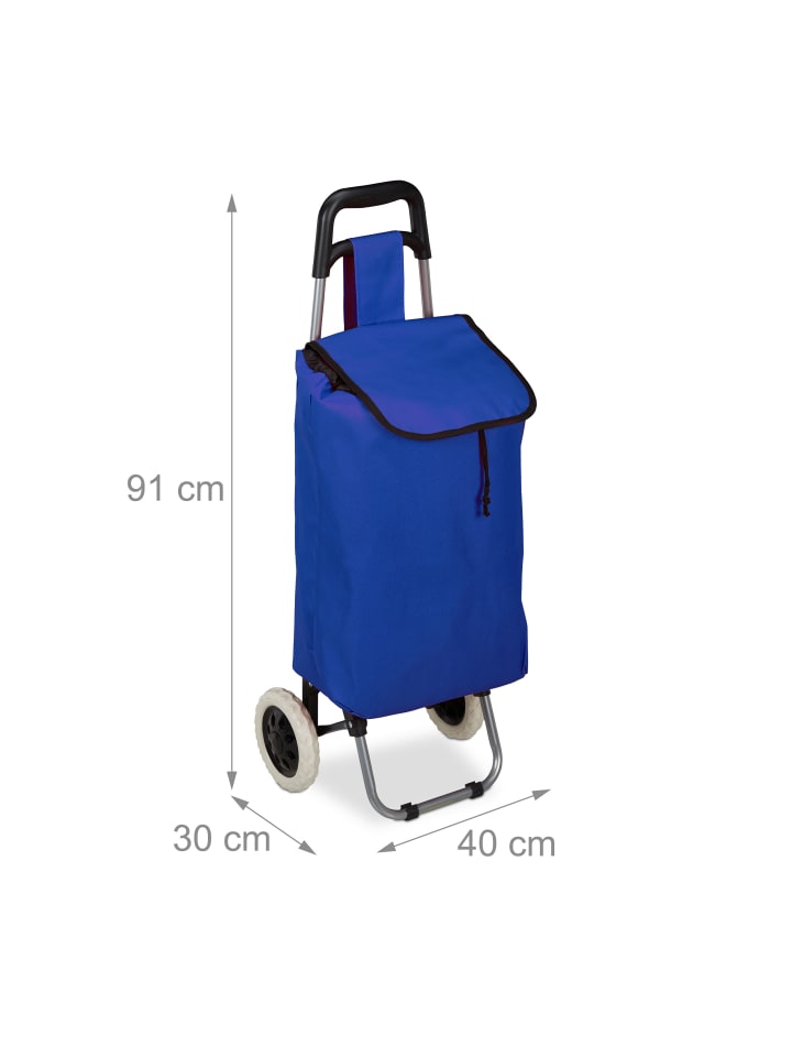 relaxdays Einkaufstrolley in Dunkelblau günstig kaufen onesize