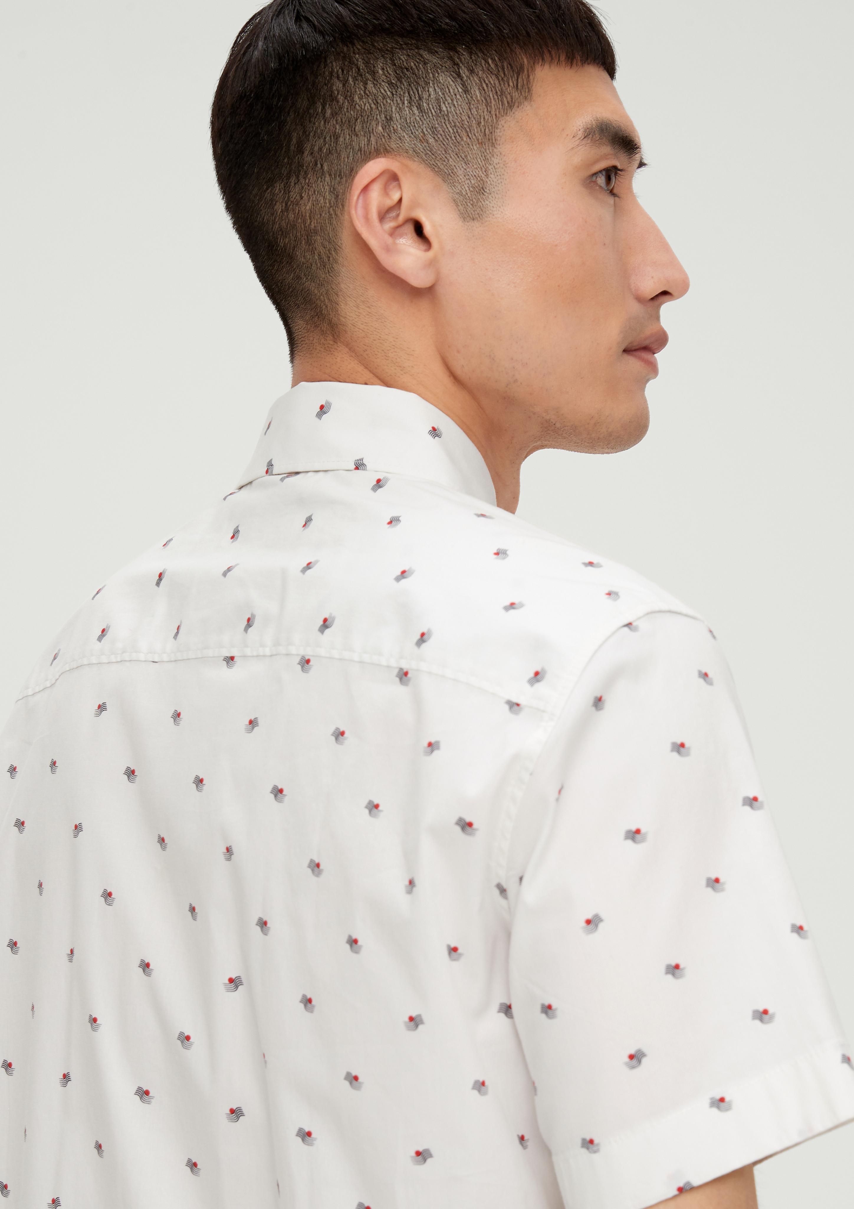 Slim: Kurzarmhemd mit Alloverprint  2131013-01A6
